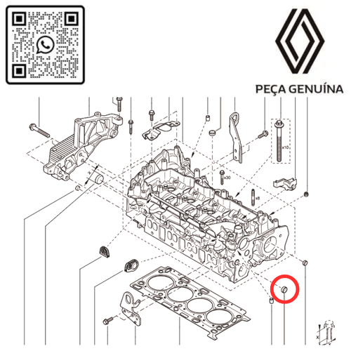 7703075142 SELO DO CABECOTE MASTER 2.3 16V M9T 2013 EM DIANTE RN 075142 -4-